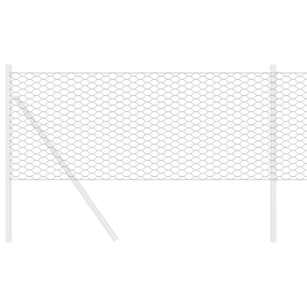 Grauer Hexagonzaun 0,8 x 25 m