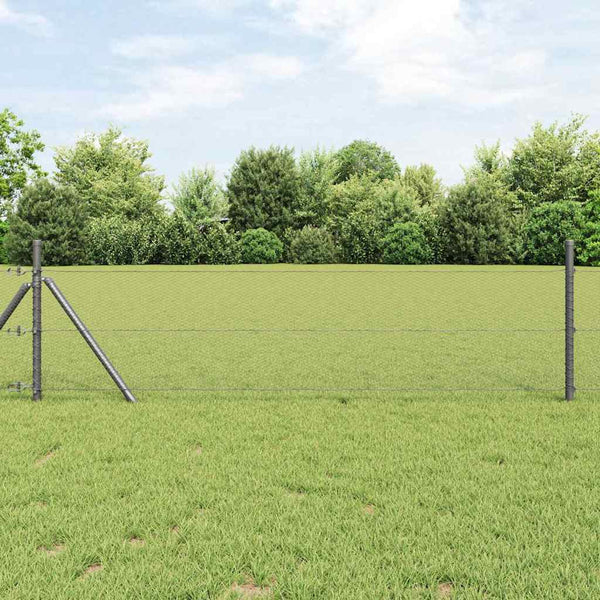 Hexagonzaun Grau 0,5x100m PVC