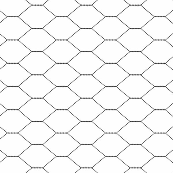 Hexagonzaun Grau Stahl 0,5 x 100 m