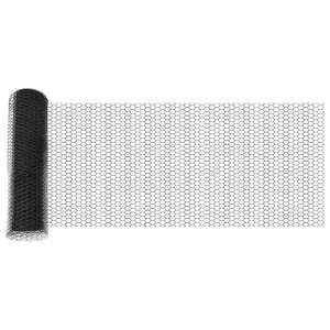 Hexagonzaun Grau Stahl 0,5 x 100 m