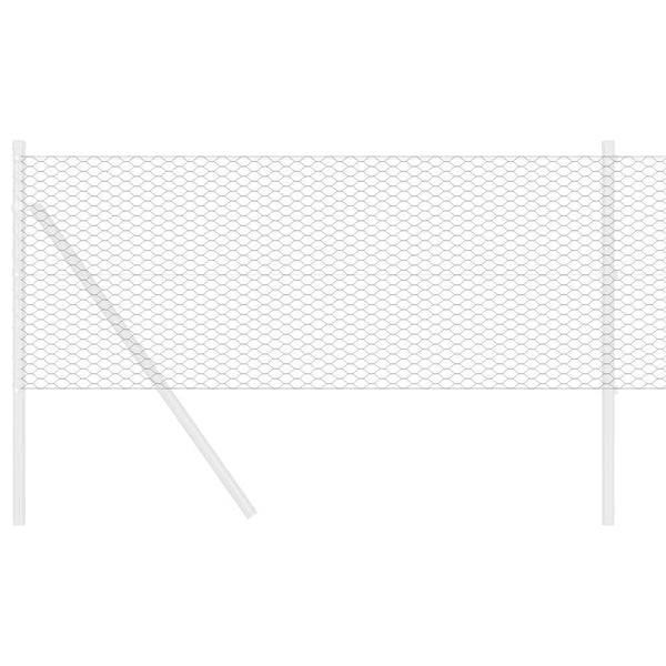 Hexagonzaun Grau Stahl 0,5 x 100 m