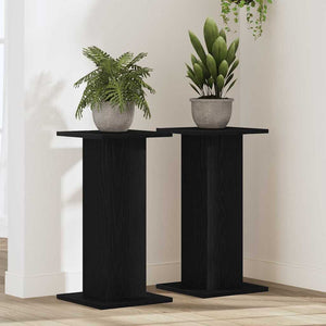 Pflanzenständer 2er Set Schwarz Eiche 60cm