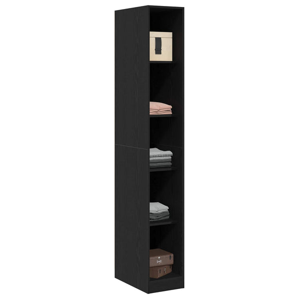 Kleiderschrank Schwarz Eichen-Optik 30x50x200cm