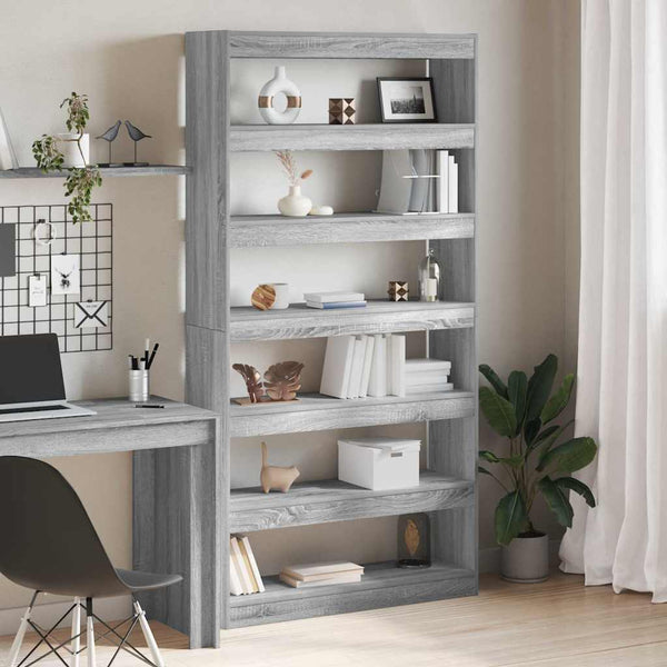 Graues Bücherregal Sonoma 100x30x198 cm