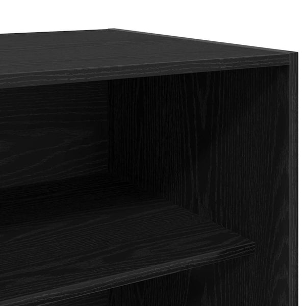 Kleiderschrank Schwarz Eichen-Optik 80x50x200 cm