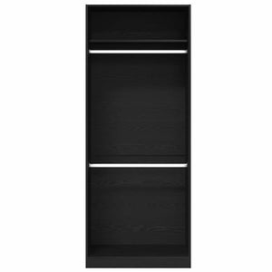 Kleiderschrank Schwarz Eichen-Optik 80x50x200 cm