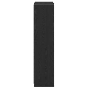 Kleiderschrank Schwarz Eichen-Optik 80x50x200 cm