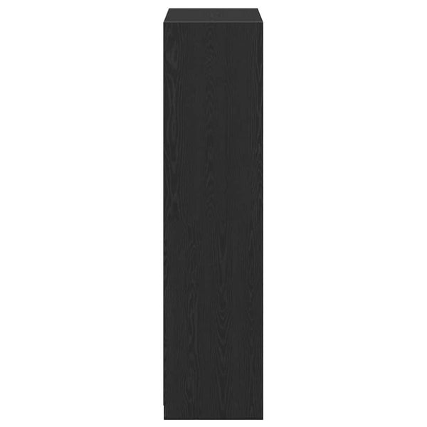 Kleiderschrank Schwarz Eichen-Optik 80x50x200 cm