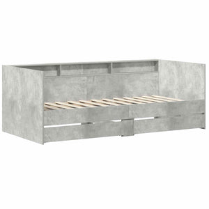 Tagesbett Grau mit Schubladen 90x200 cm