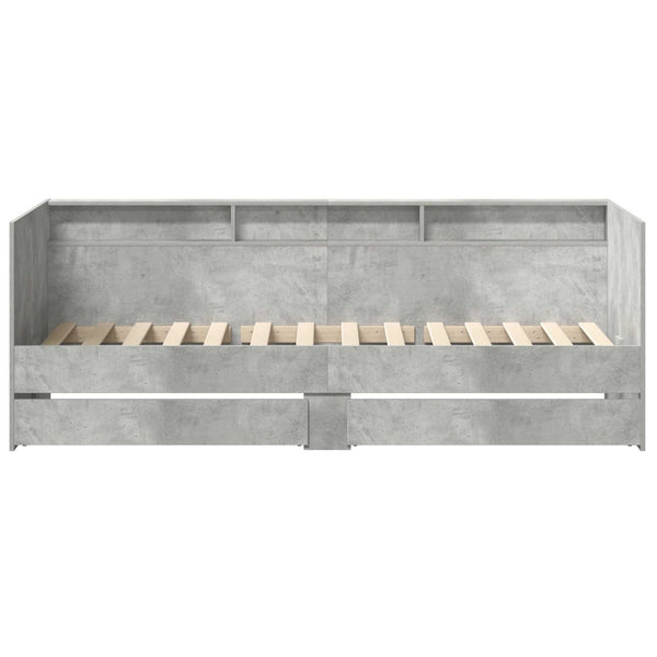 Tagesbett Grau mit Schubladen 90x200 cm