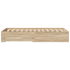 Bettrahmen Braun 90x190 cm mit Schubladen