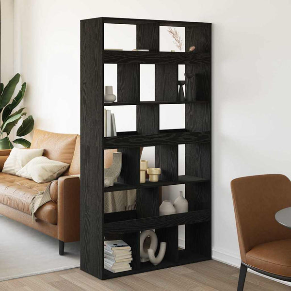 vidaXL Bibliothèques 2 pcs Noir aspect chêne 100 x 33 x 187,5 cm