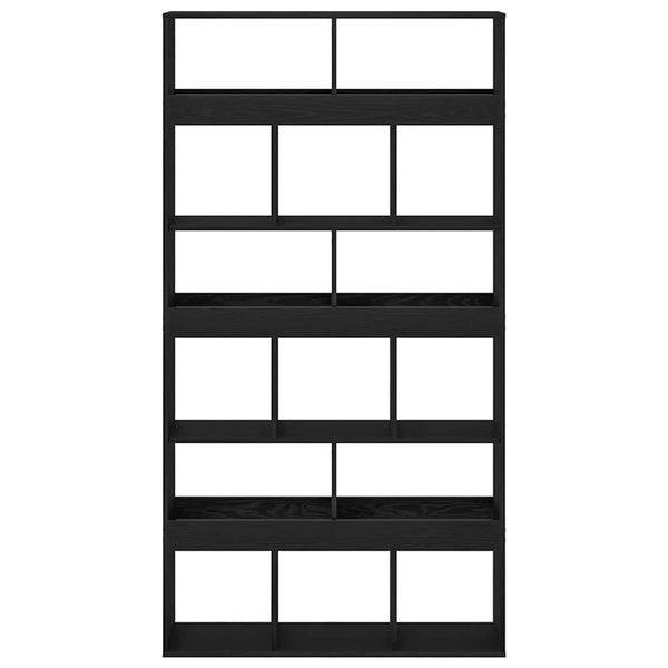 Bücherregal 2er-Set, Schwarz Eiche
