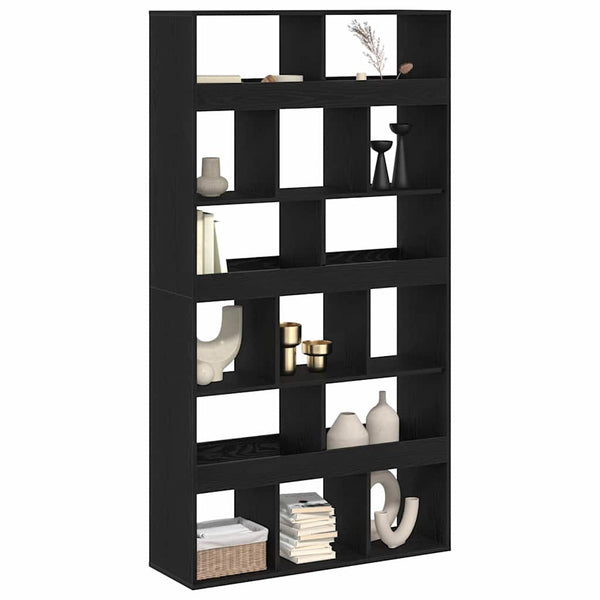 Bücherregal 2er-Set, Schwarz Eiche