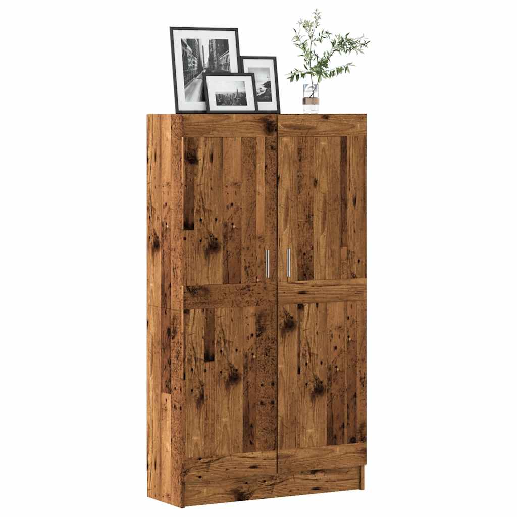 Bücherschrank Altholz-Optik, 150 cm hoch