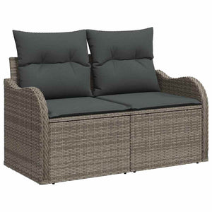 vidaXL Ensemble de canapés de jardin 4 pcs Gris Résine tressée