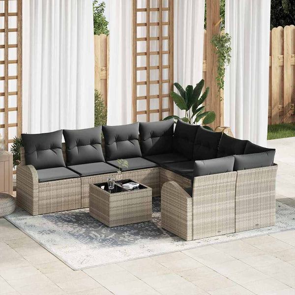 Poly Rattan Gartensofa Set 55x55x37cm