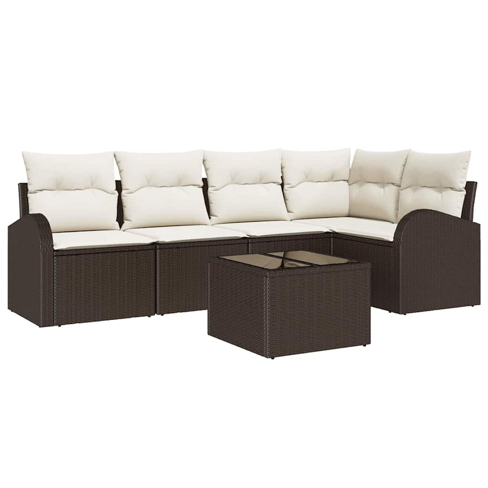 Sofa Set Braun mit Kissen