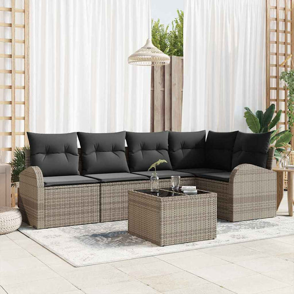 Graues Sofa-Set mit Kissen