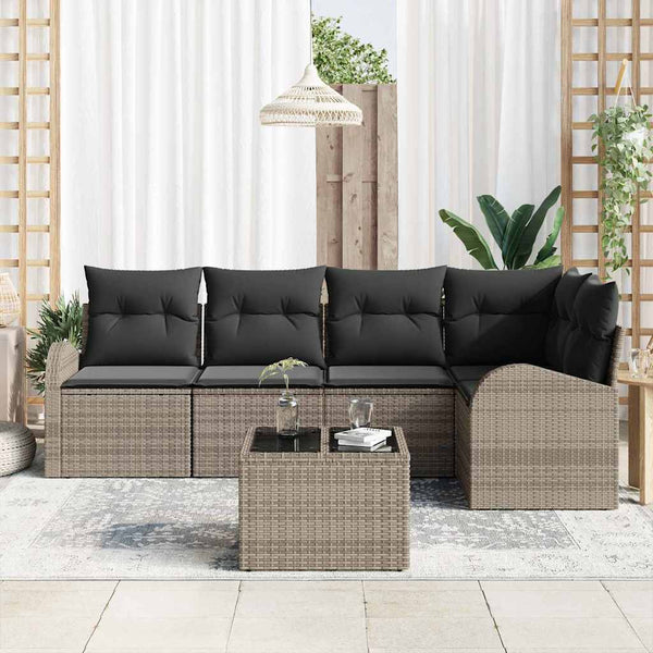 Graues Sofa-Set mit Kissen