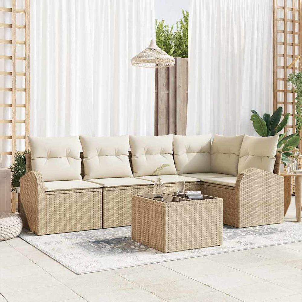 Beige Sofa Set mit Kissen