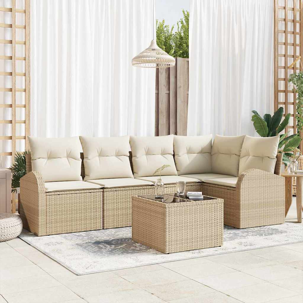 Beige Sofa Set mit Kissen