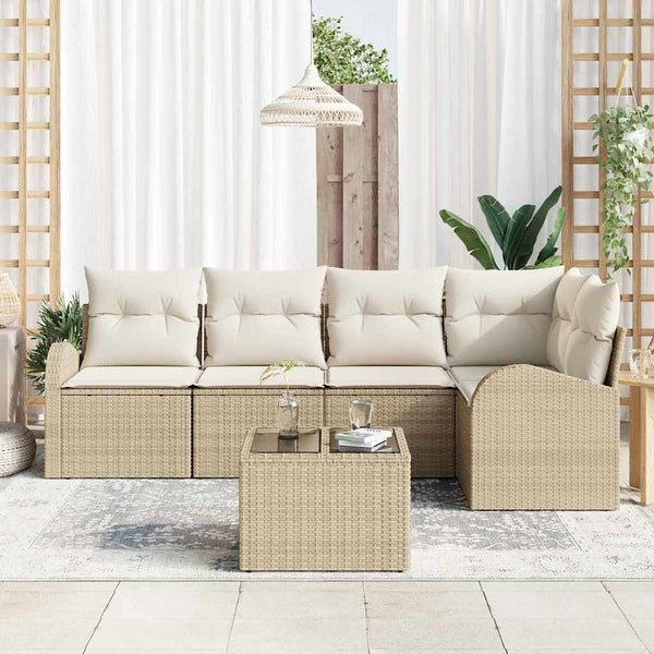 Beige Sofa Set mit Kissen