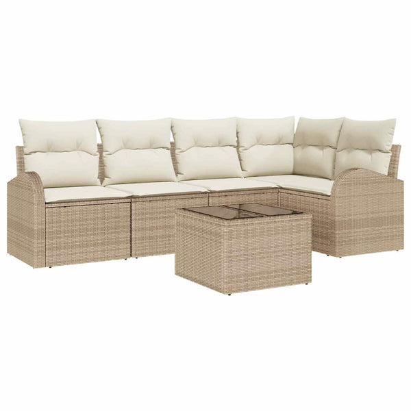 Beige Sofa Set mit Kissen