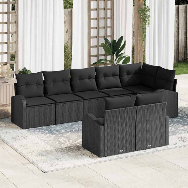 Poly-Rattan Gartensofa Set 8-teilig