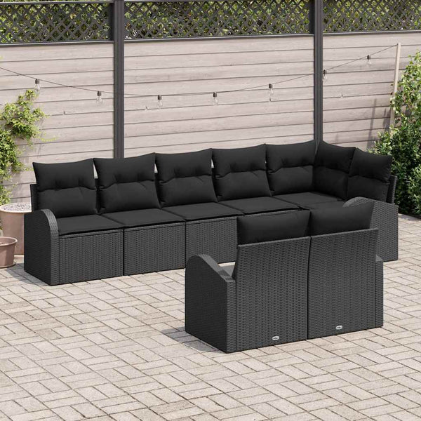 Poly-Rattan Gartensofa Set 8-teilig