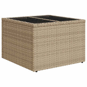 Poly Rattan Sofa Set mit Kissen, Beige/Grau, 7-teilig