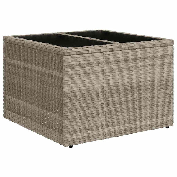 vidaXL Ensemble de canapés avec coussins 9 pcs Gris clair et noir résine tressée