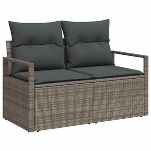 vidaXL Ensemble de canapés 6 pcs Résine tressée Gris