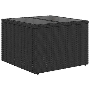 Poly Rattan Sofa Set Schwarz 8-teilig