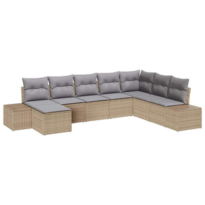Poly Rattan Gartensofa Set mit Kissen