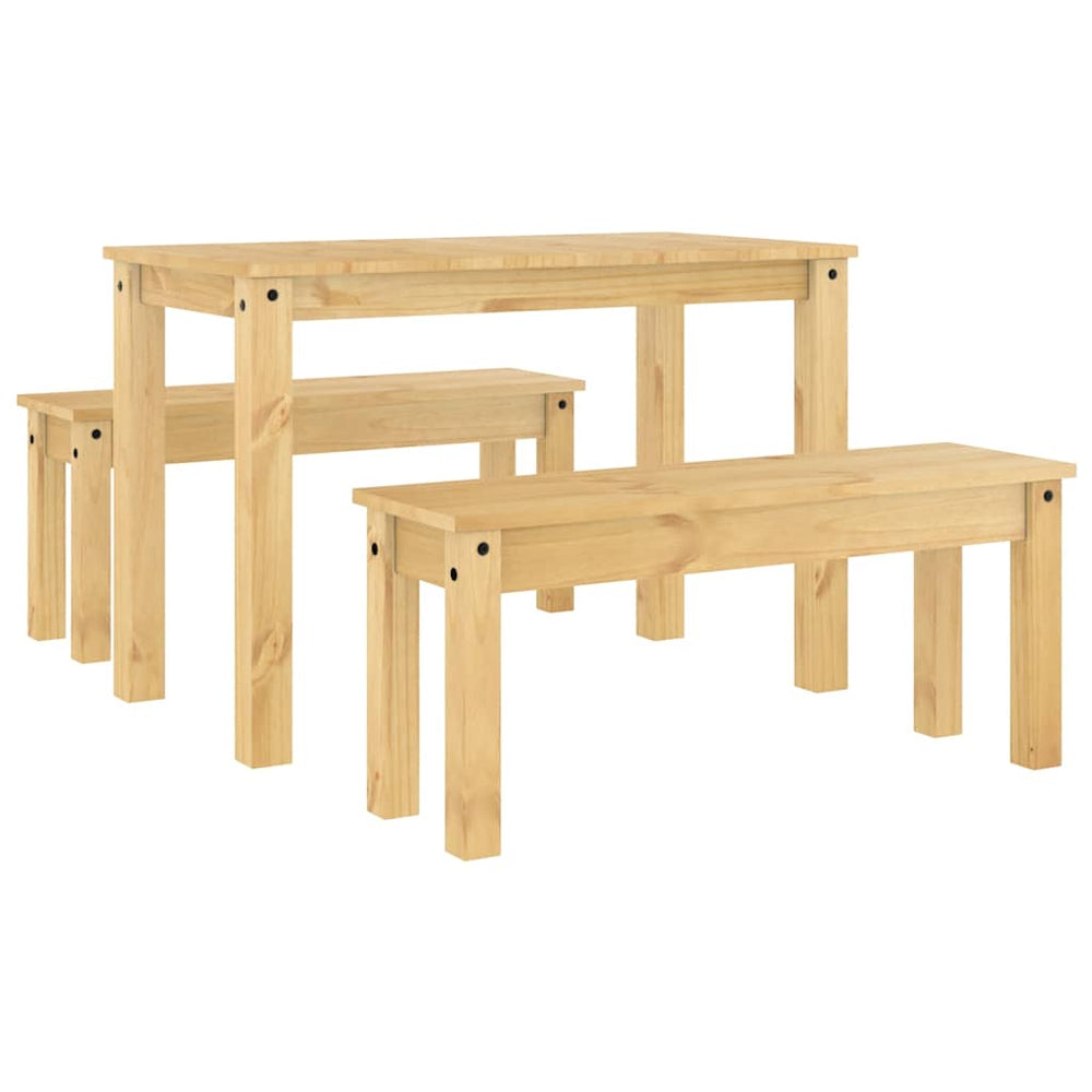 vidaXL 3-Piece Dining Set PANAMA Solid Pine Wood