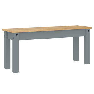 4-tlg. Essgruppe Grau Kiefer Massivholz