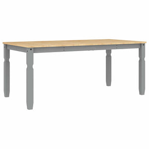 7-teilige Essgruppe Grau Kiefer Massivholz