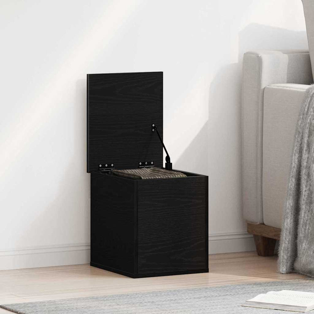 Aufbewahrungsbox Schwarz Eichen-Optik 30x35x35 cm