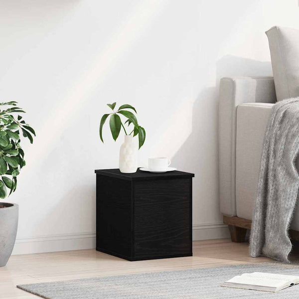 Aufbewahrungsbox Schwarz Eichen-Optik 30x35x35 cm