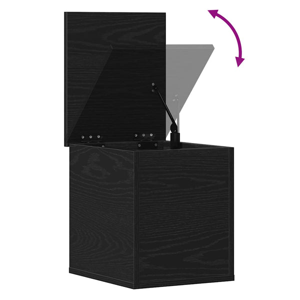 Aufbewahrungsbox Schwarz Eichen-Optik 30x35x35 cm
