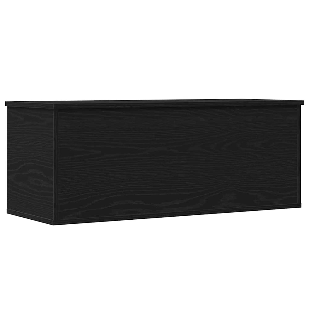 Aufbewahrungsbox Schwarz Eichen-Optik 90 cm