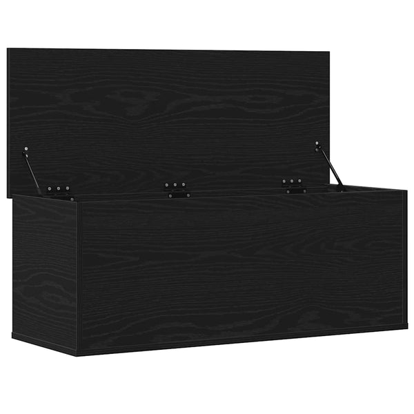 Aufbewahrungsbox Schwarz Eichen-Optik 90 cm