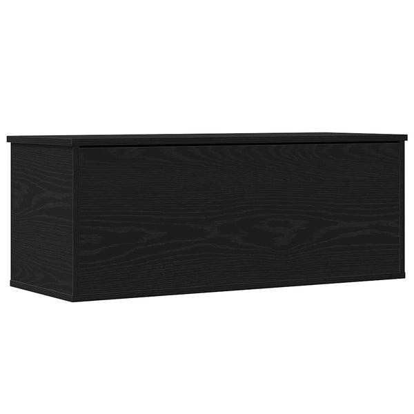 Aufbewahrungsbox Schwarz Eichen-Optik 90 cm