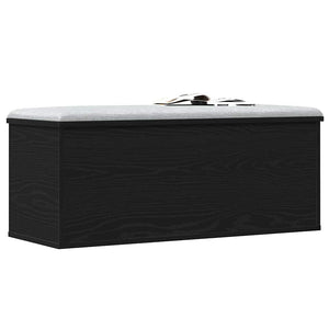 Aufbewahrungsbox Schwarz Eichen-Optik 90 cm
