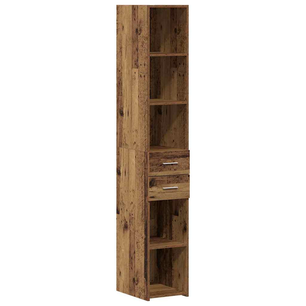Bücherregal Altholz mit Schubladen