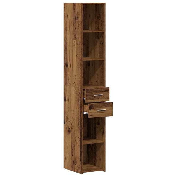 Bücherregal Altholz mit Schubladen