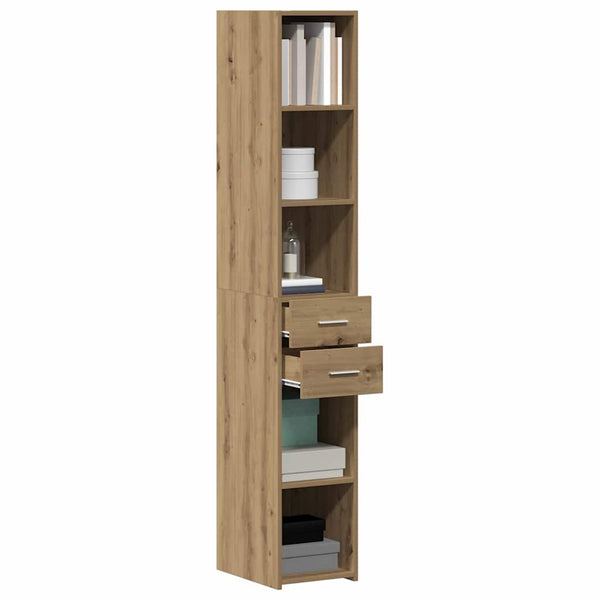 Bücherregal Artisan-Eiche mit Schubladen