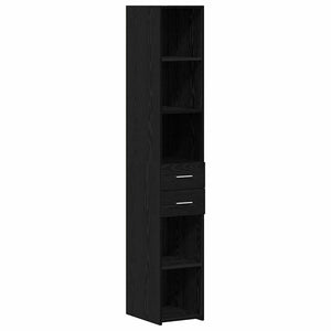 Bücherregal Schwarz Eichen-Optik