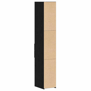 Bücherregal Schwarz Eichen-Optik